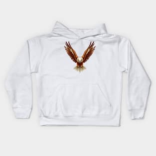 A majestic eagle soaring through the sky Kids Hoodie